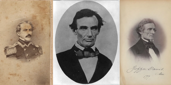Rock Island Bridge; Robert E. Lee, Abraham Lincoln, and Jefferson Davis