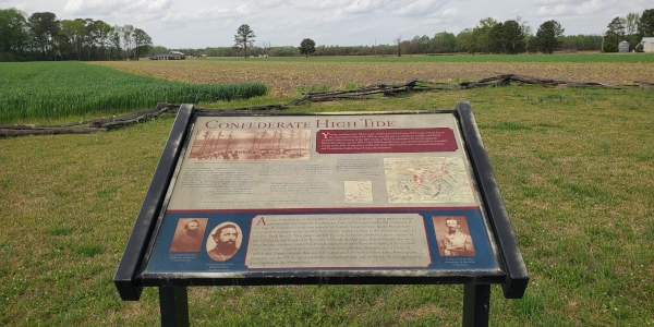 Wayside at High Tide Position of the Confederate Army