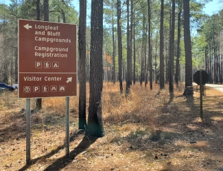 Sign to the Congaree National Park Campsites
