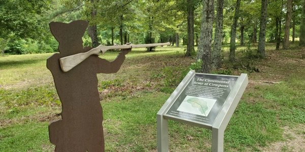 Replica of a Continental soldiers at Cowpens