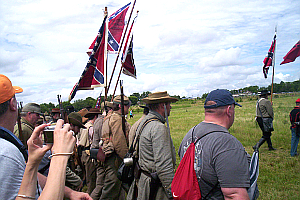 Pickett's Charge battle walk during 150th Anniversary of the Battle of Gettysburg
