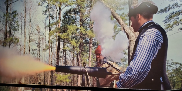 Interior exhibit at Moores Creek Visitor Center