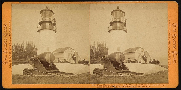 Cape Disappointment and Lighthouse circa 1870