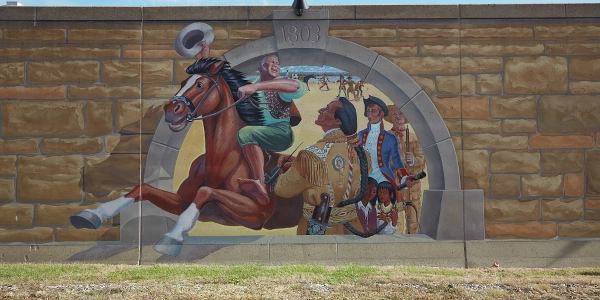 Mural of Lewis and Clark