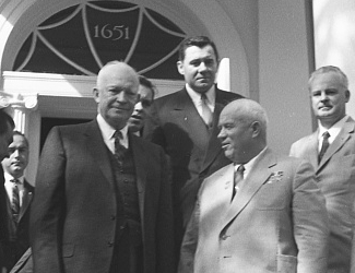 Eisenhower and Khrushchev at Blair House