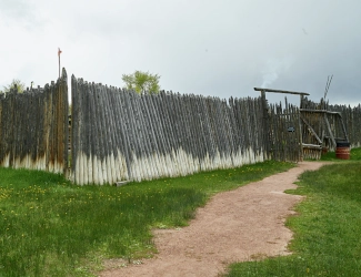 Stockade of Fort Bridger