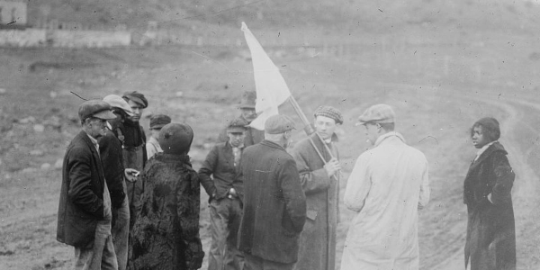 Correspondents under Truce Flag after Ludlow Massacre