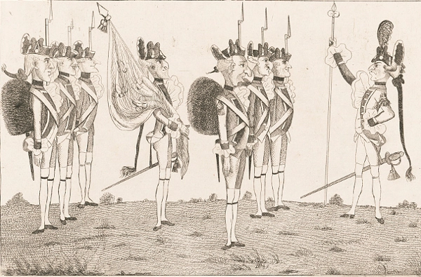 Rochambeau Reviewing French Troops