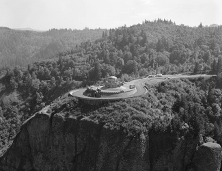 View of Vista House and Crown Point