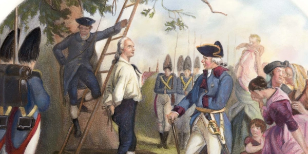 Nathan Hale in New York City Prior to Hanging 1776
