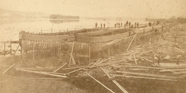 Canal Boats Under Construction 1846