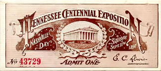 Ticket from the Nashville 1897 World's Fair