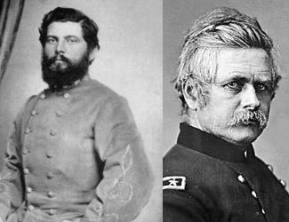 Confederate General Rosser and Union General Ord