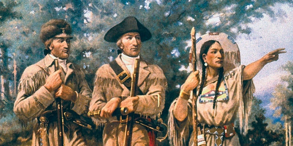 Lewis and Clark with Sacagsawea