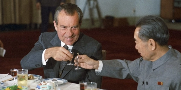 President Nixon and Zhou Enlai Toast 1972