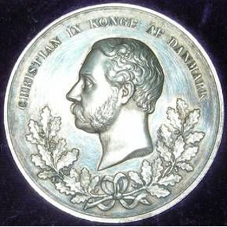 Medal awarded at Copenhagen 1872