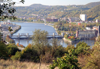 Liege Pont-barrage de Monsin Bridge